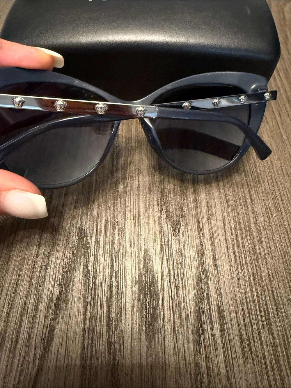 Versace Blue Cat-Eye Women's Sunglasses - Gradient Lens